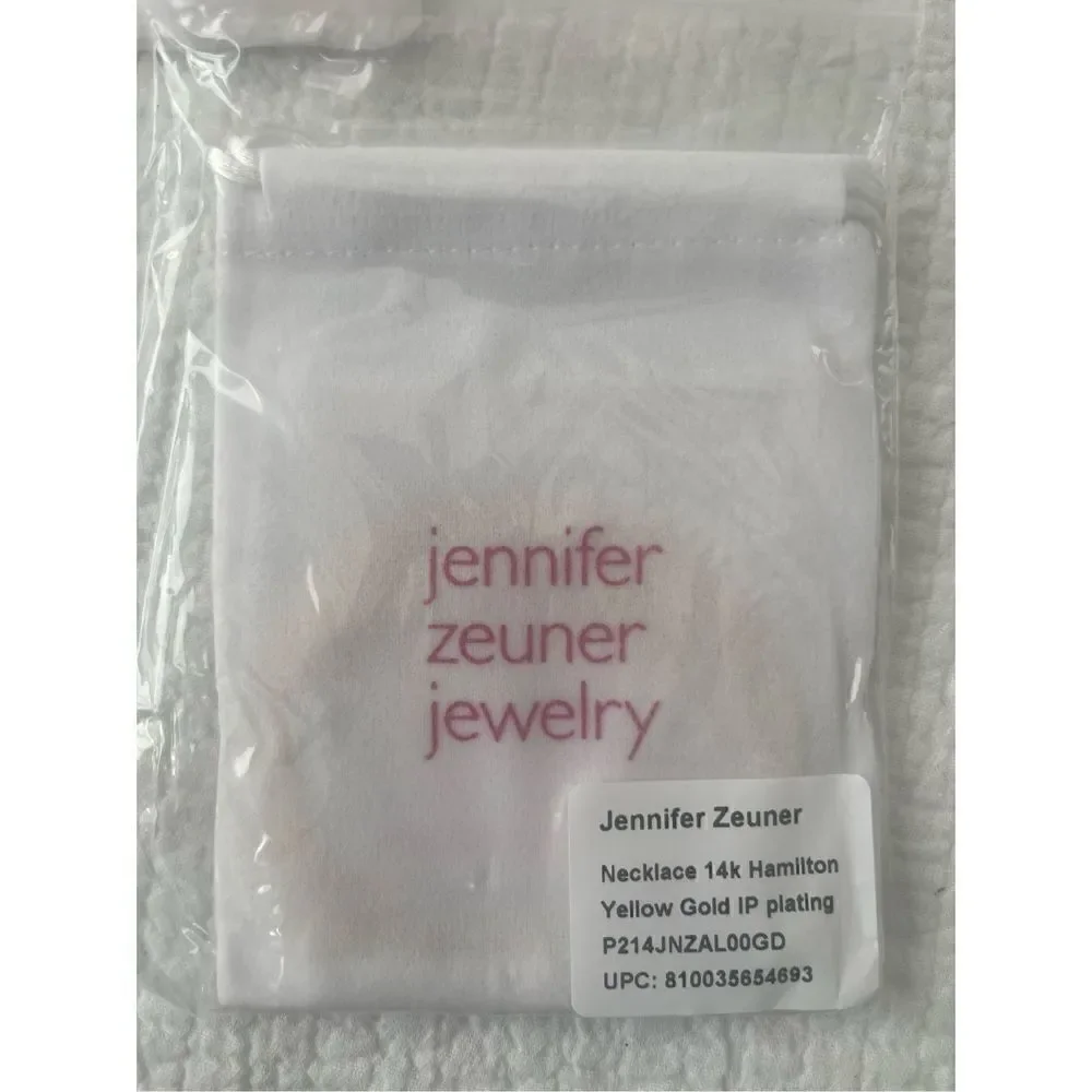 Jennifer Zeuner 14k Plated Herringbone Necklace NEW